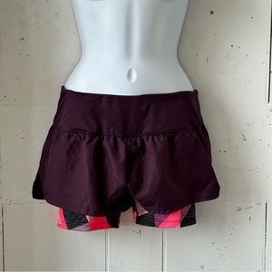 Champion Combo Brown & Geometric Print Bike Track Running Shorts